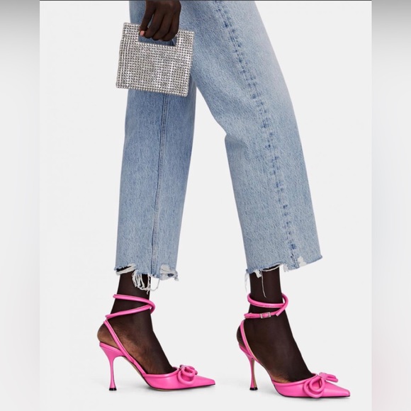 Brand new Mach & Mach Bow Leather Sandals in Fuschia . - Picture 10 of 12